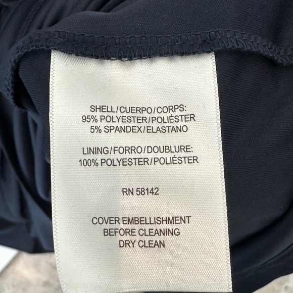 London Times Formal Dark Navy Dress Size 12 - Picture 4 of 4